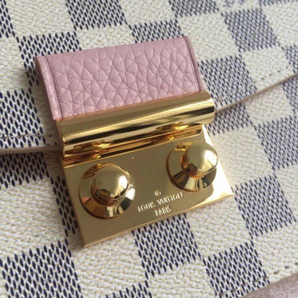 Replica Louis Vuitton Croisette Chain Wallet Damier Azur N60357 BLV039