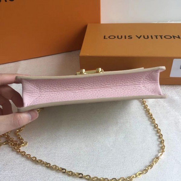 Replica Louis Vuitton Croisette Chain Wallet Damier Azur N60357 BLV039