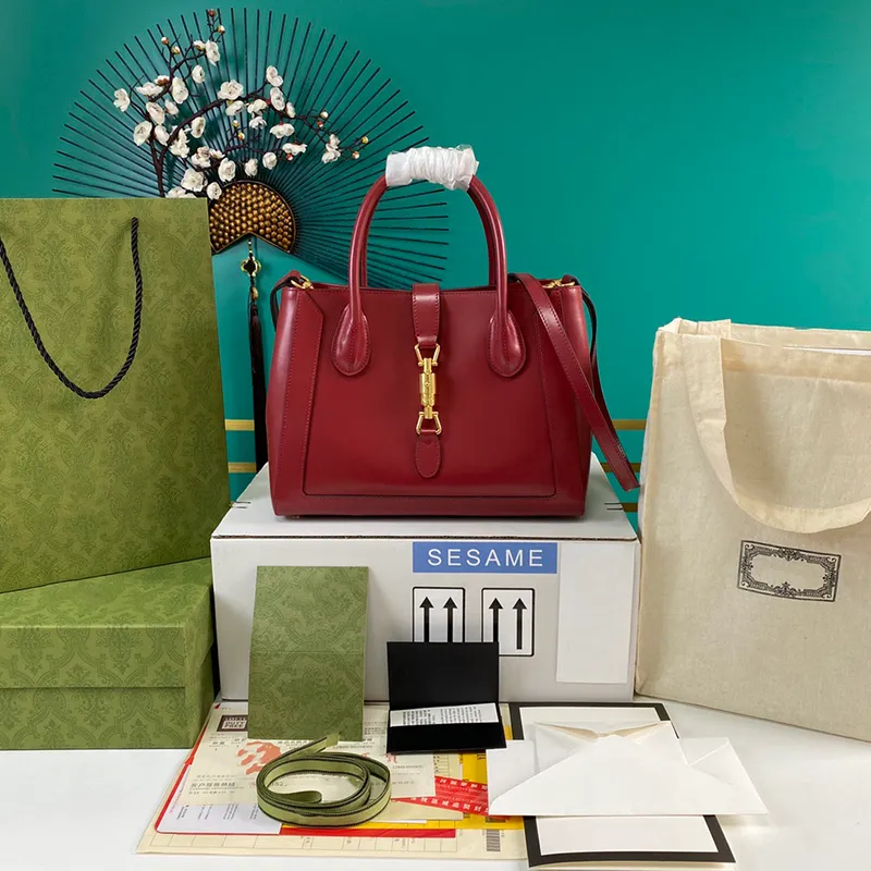 Gucci 649016 Gucci Jackie 1961 Medium Tote Bag Red