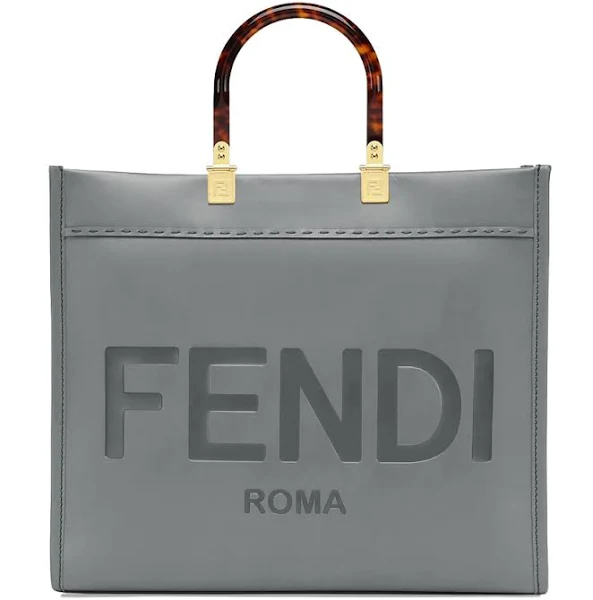 Fendi 8BH372 Sunshine Large Bag Gray leather shopper 8266L