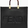 Fendi 8266S Sunshine Medium Bag 8BH386 Black leather shopper