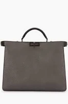 Fendi 7VA529 Peekaboo ISeeU Medium Brown Leather Bag