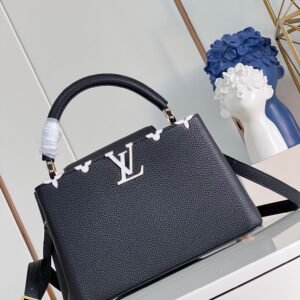 Replica Louis Vuitton Capucines MM Brown and yellow with brown M48865