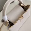Louis Vuitton Capucines MM milk white with white mother-of-pearl corolla M48865
