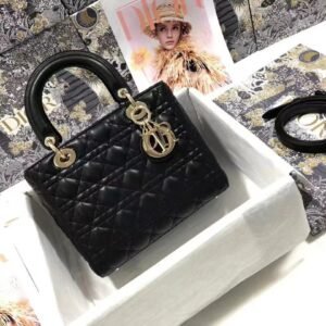 Replica Mini Lady Dior Bag Red Cannage Lambskin