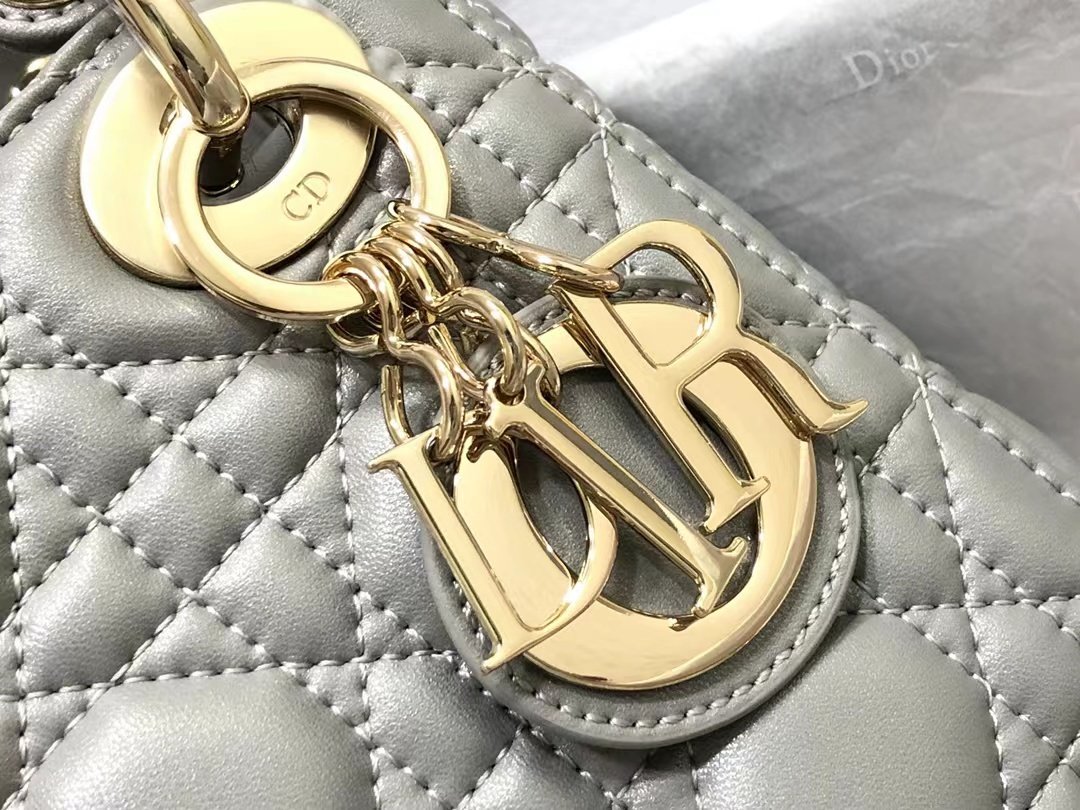 Dior Mini Lady  Bag  Cloud Blue Patent Cannage Calfskin  M0505OWCB_M81B