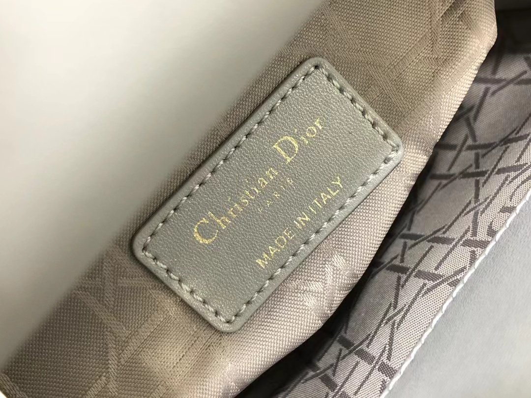 Dior Mini Lady  Bag  Cloud Blue Patent Cannage Calfskin  M0505OWCB_M81B
