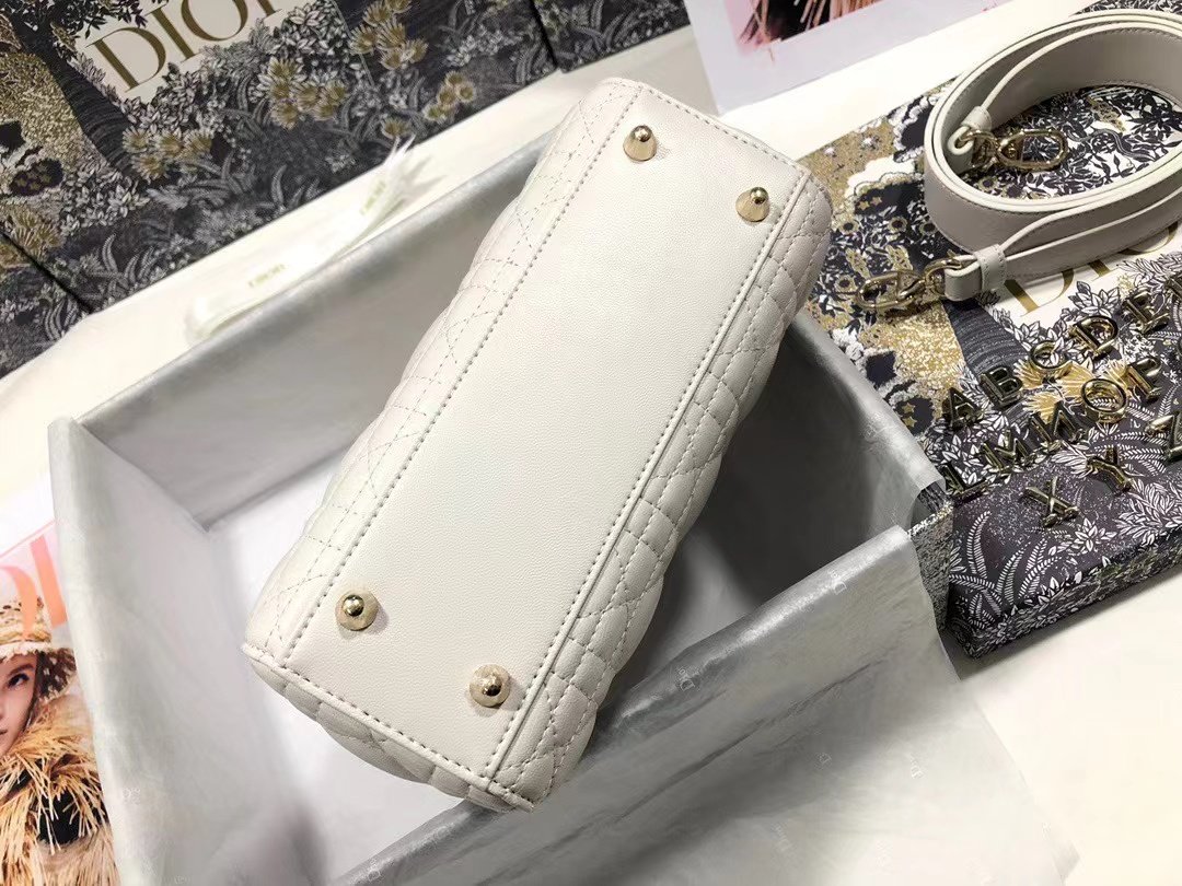 Dior Small Lady  My ABCDior Bag Latte Cannage Lambskin M0538ONGE_M030