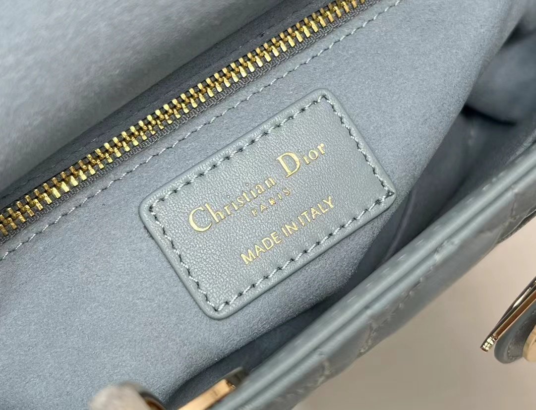 Dior Small Lady  My ABCDior Bag Sky Blue Cannage Lambskin M0538ONGE_M89B