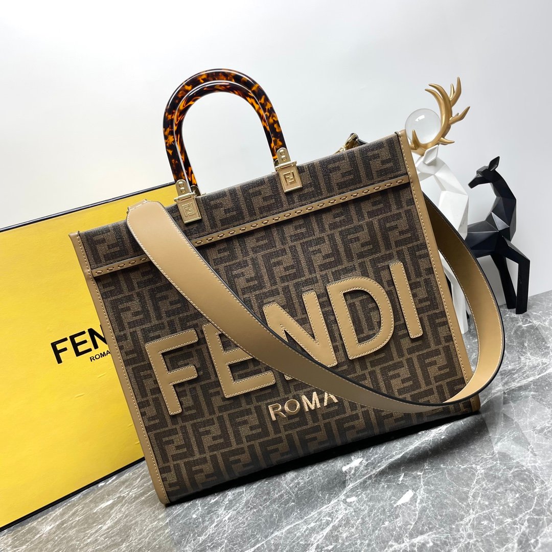 REPLICA FENDI 8BH372 FENDI LARGE SUNSHINE SHOPPER BAG