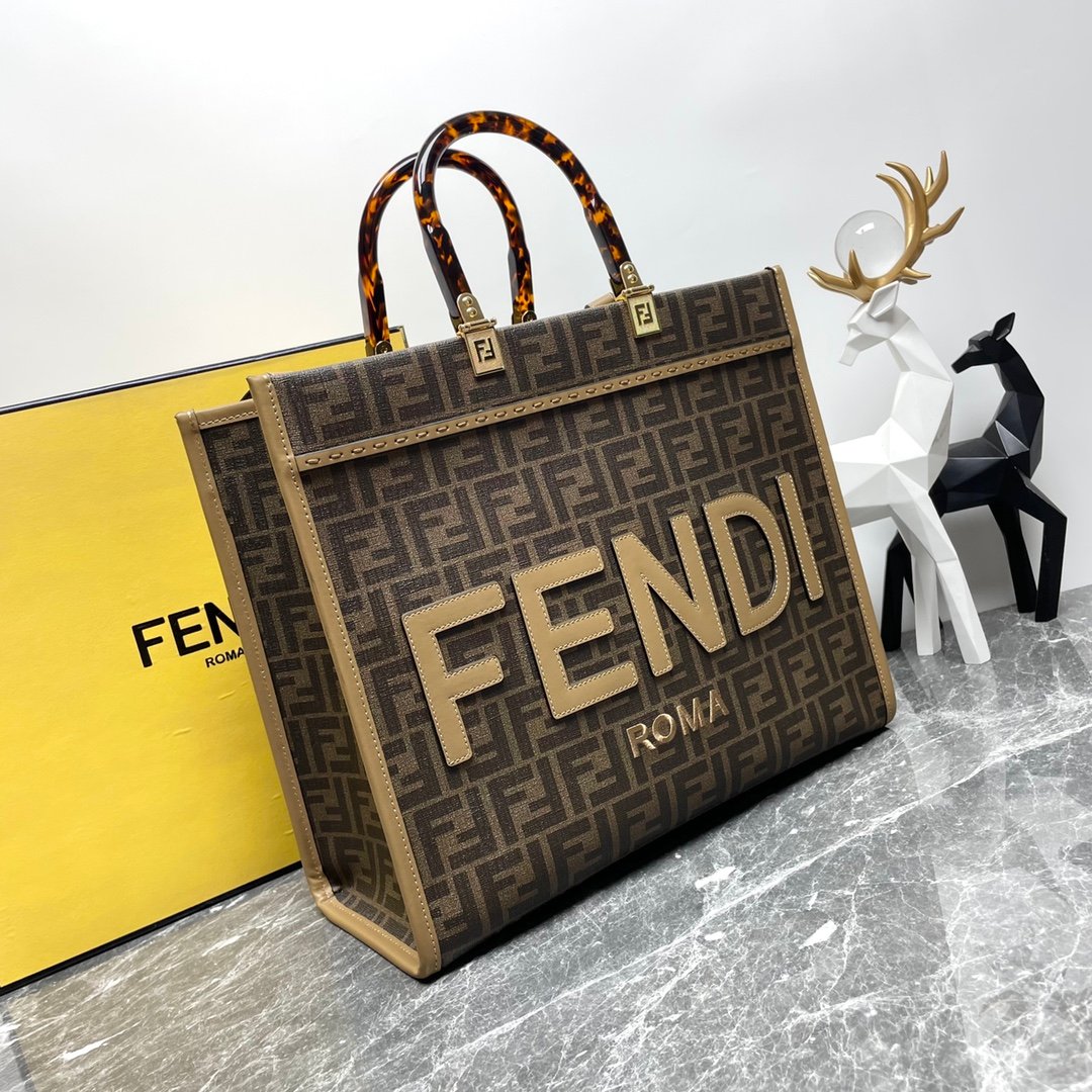 REPLICA FENDI 8BH372 FENDI LARGE SUNSHINE SHOPPER BAG