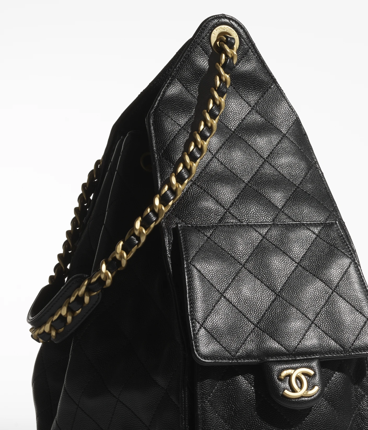 Mirror Top Chanel 25 Medium Handbag Customization required Black