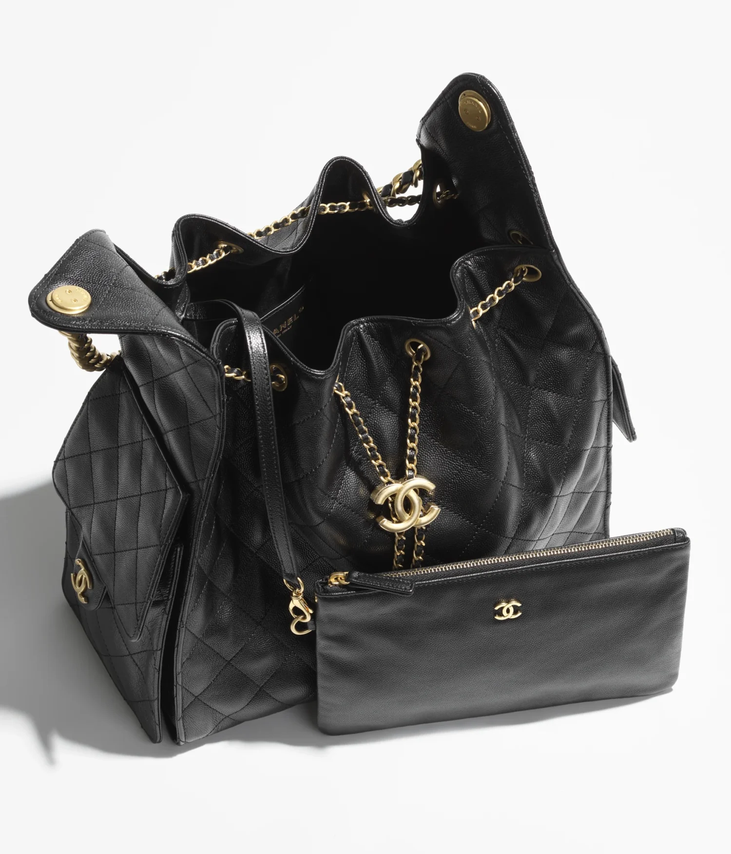 Mirror Top Chanel 25 Medium Handbag Customization required Black