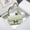 Mirror Top Hermes Constance Shoulder Bags Epsom Leather Silver Bubble Green