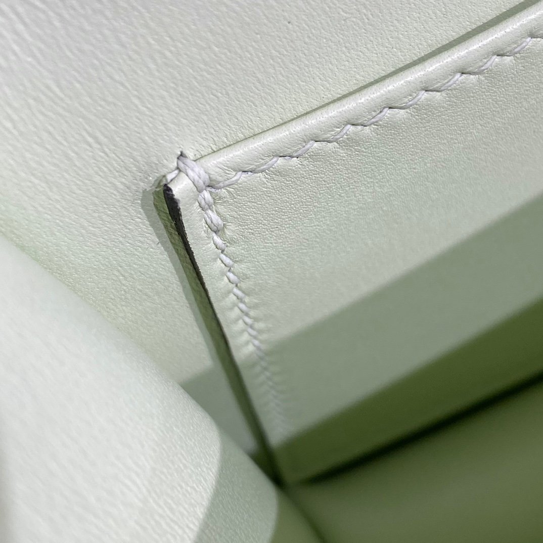Mirror Top Hermes Constance Shoulder Bags Epsom Leather Silver Bubble Green