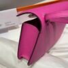 Mirror Top Hermes Constance Shoulder Bags Epsom Leather Silver Magnolia Pink