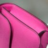 Mirror Top Hermes Constance Shoulder Bags Epsom Leather Silver Magnolia Pink