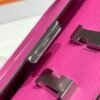 Mirror Top Hermes Constance Shoulder Bags Epsom Leather Silver Magnolia Pink