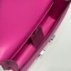 Mirror Top Hermes Constance Shoulder Bags Epsom Leather Silver Magnolia Pink