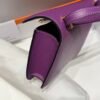 Mirror Top Hermes Constance Shoulder Bags Epsom Leather Silver Raisin