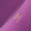 Mirror Top Hermes Constance Shoulder Bags Epsom Leather Silver Raisin