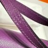 Mirror Top Hermes Constance Shoulder Bags Epsom Leather Silver Raisin