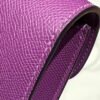 Mirror Top Hermes Constance Shoulder Bags Epsom Leather Silver Raisin