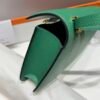 Mirror Top Hermes Constance Shoulder Bags Epsom Leather Silver Green