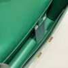 Mirror Top Hermes Constance Shoulder Bags Epsom Leather Silver Green