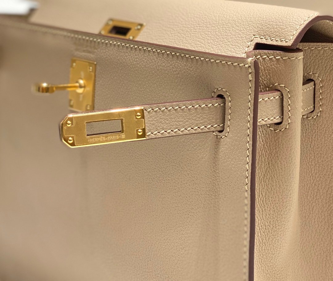 Mirror Top Hermes Kelly Danse 22cm of Evercolor Bag Grey