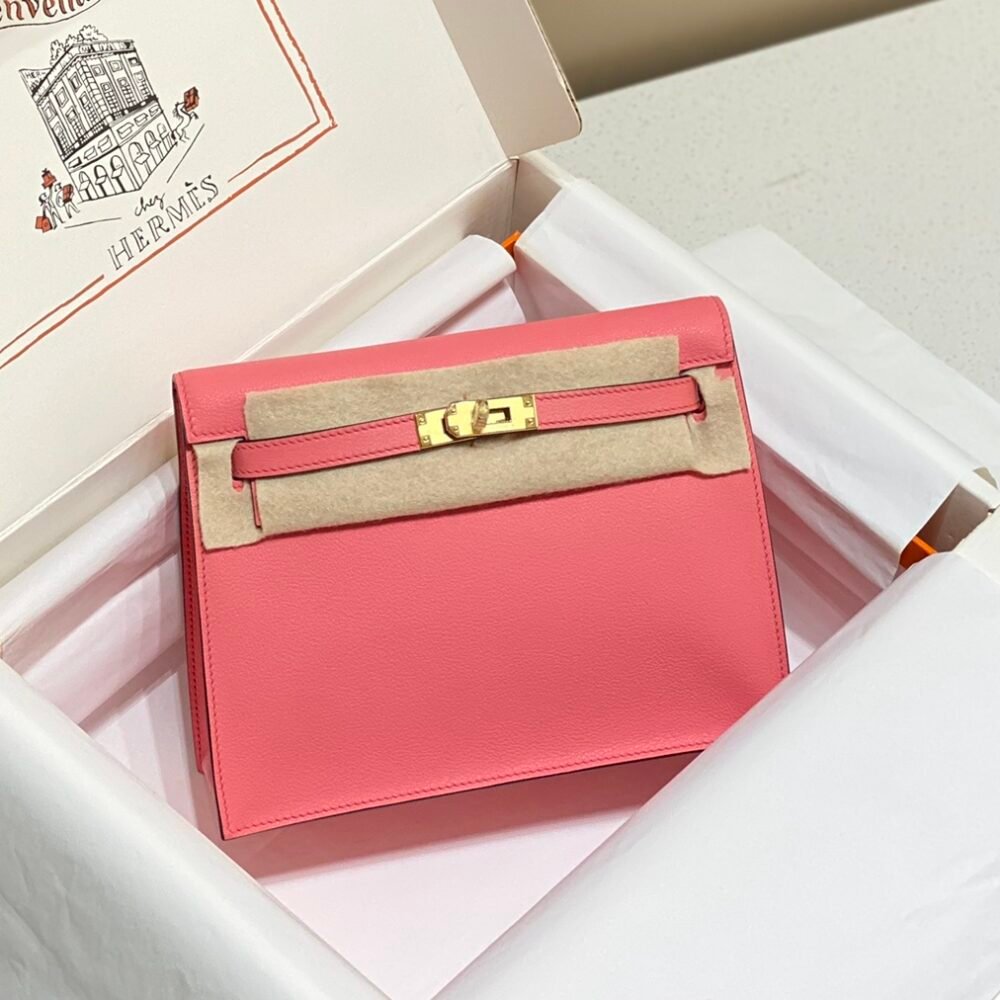 Mirror Top Hermes Kelly Danse 22cm of Evercolor Bag Pink
