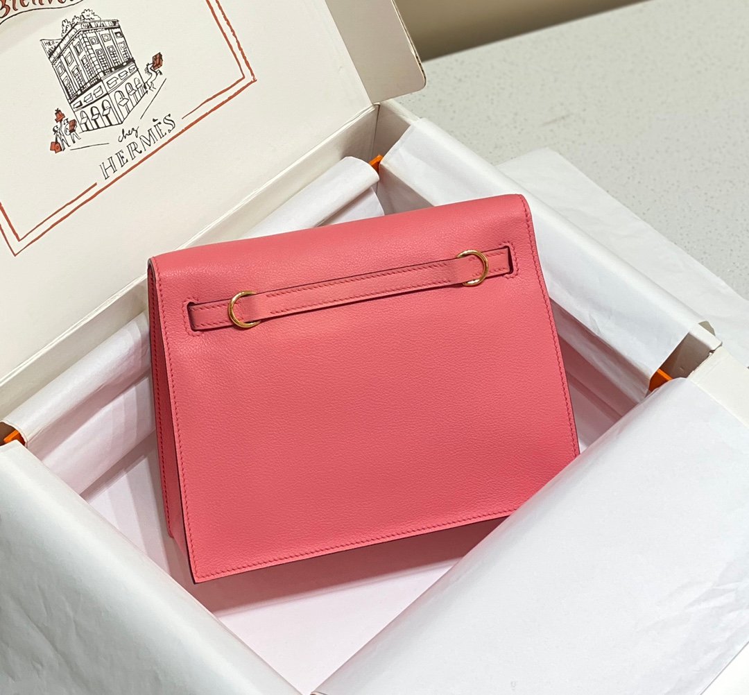 Mirror Top Hermes Kelly Danse 22cm of Evercolor Bag Pink
