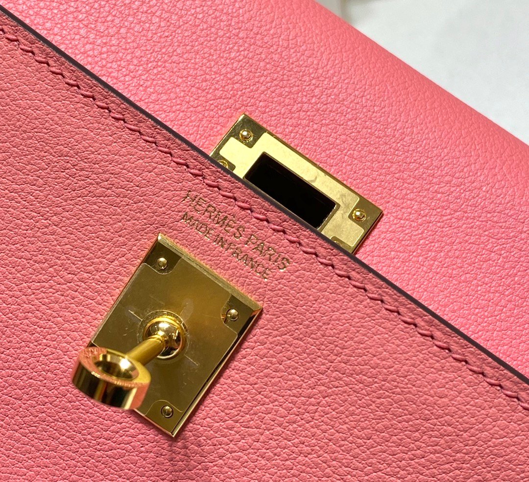 Mirror Top Hermes Kelly Danse 22cm of Evercolor Bag Pink