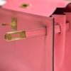 Mirror Top Hermes Kelly Danse 22cm of Evercolor Bag Pink