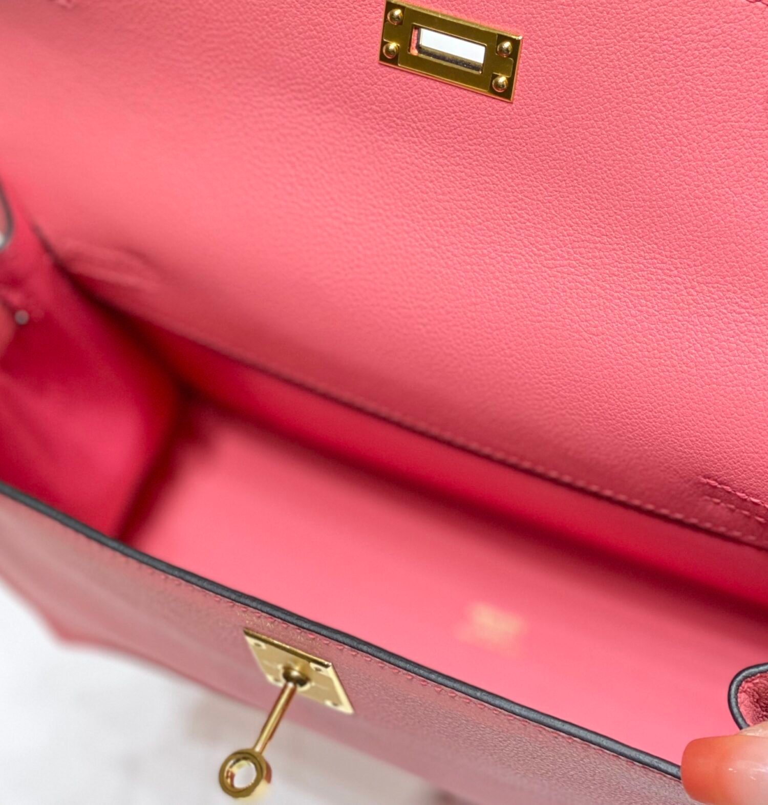 Mirror Top Hermes Kelly Danse 22cm of Evercolor Bag Pink