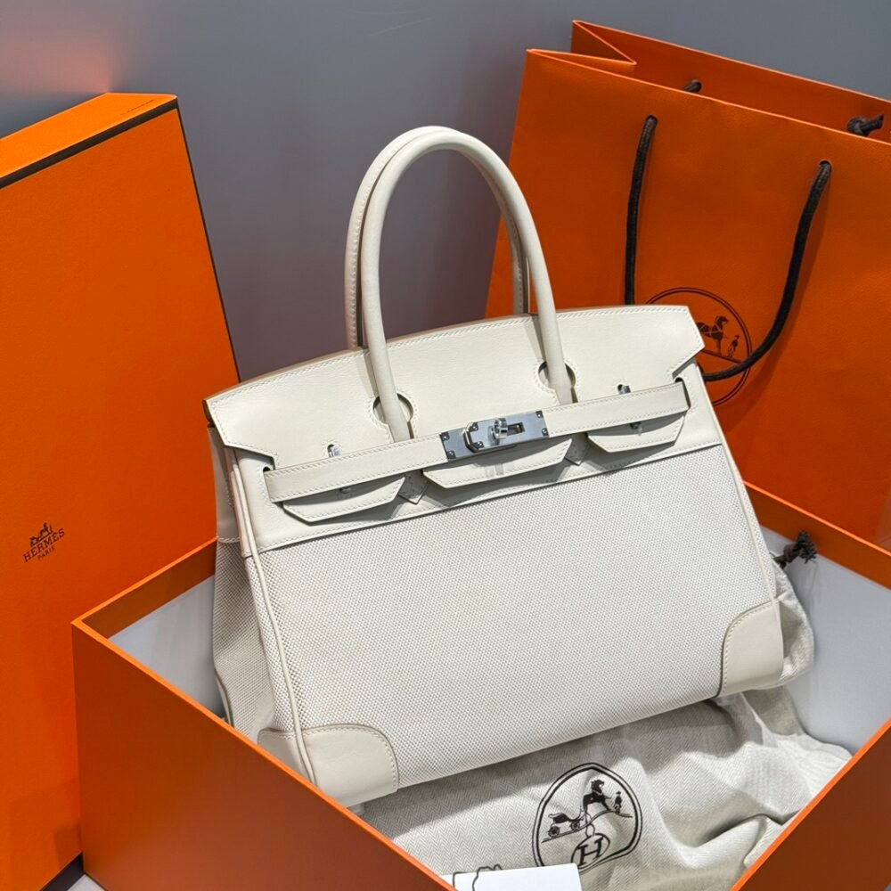 Hermes 𝗕𝗜𝗥𝗞𝗜𝗡 𝟑𝟎𝐜𝐦 White