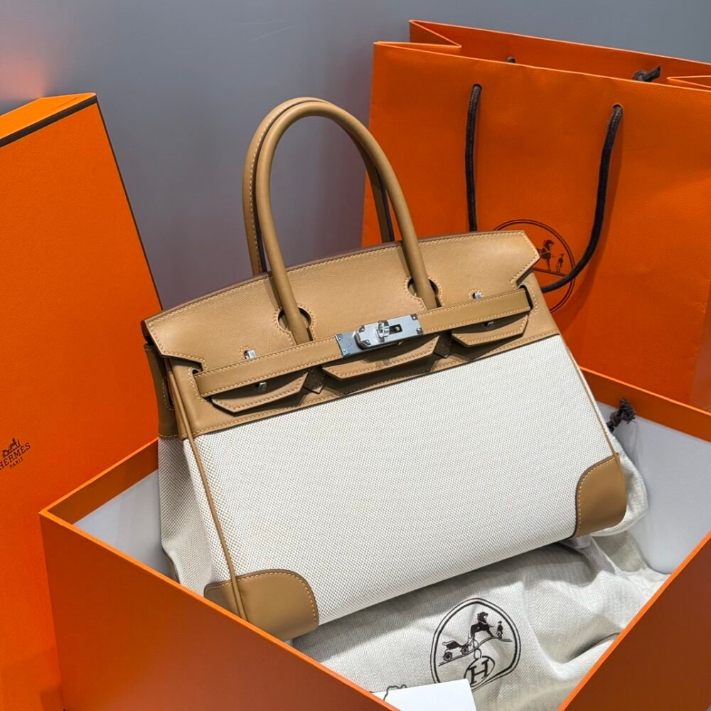 Hermes 𝗕𝗜𝗥𝗞𝗜𝗡 𝟑𝟎𝐜𝐦 Milk Tea Brown