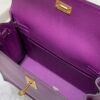 Mirror Top Hermes Kelly Danse 22cm of Evercolor Bag Purple