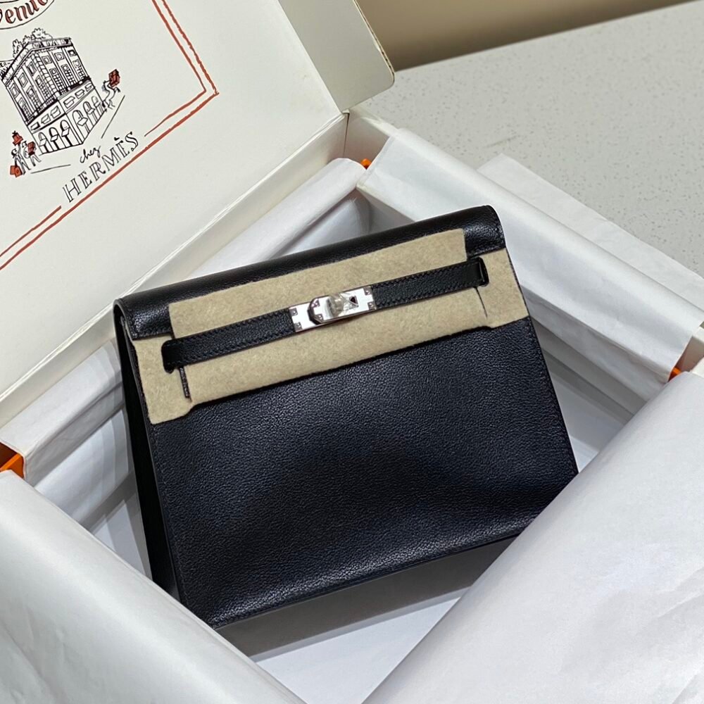 Mirror Top Hermes Kelly Danse 22cm of Evercolor Bag Blak