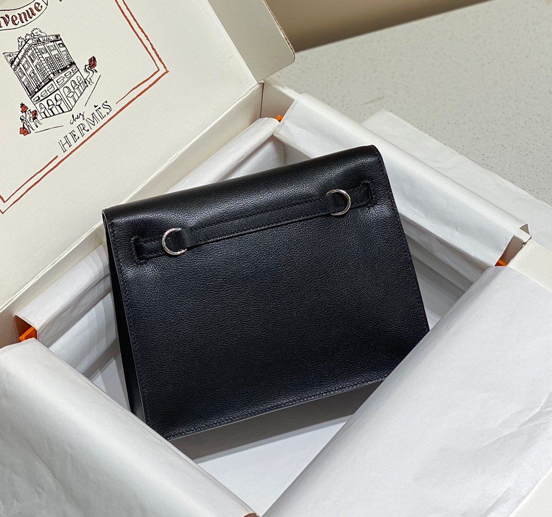 Mirror Top Hermes Kelly Danse 22cm of Evercolor Bag Blak