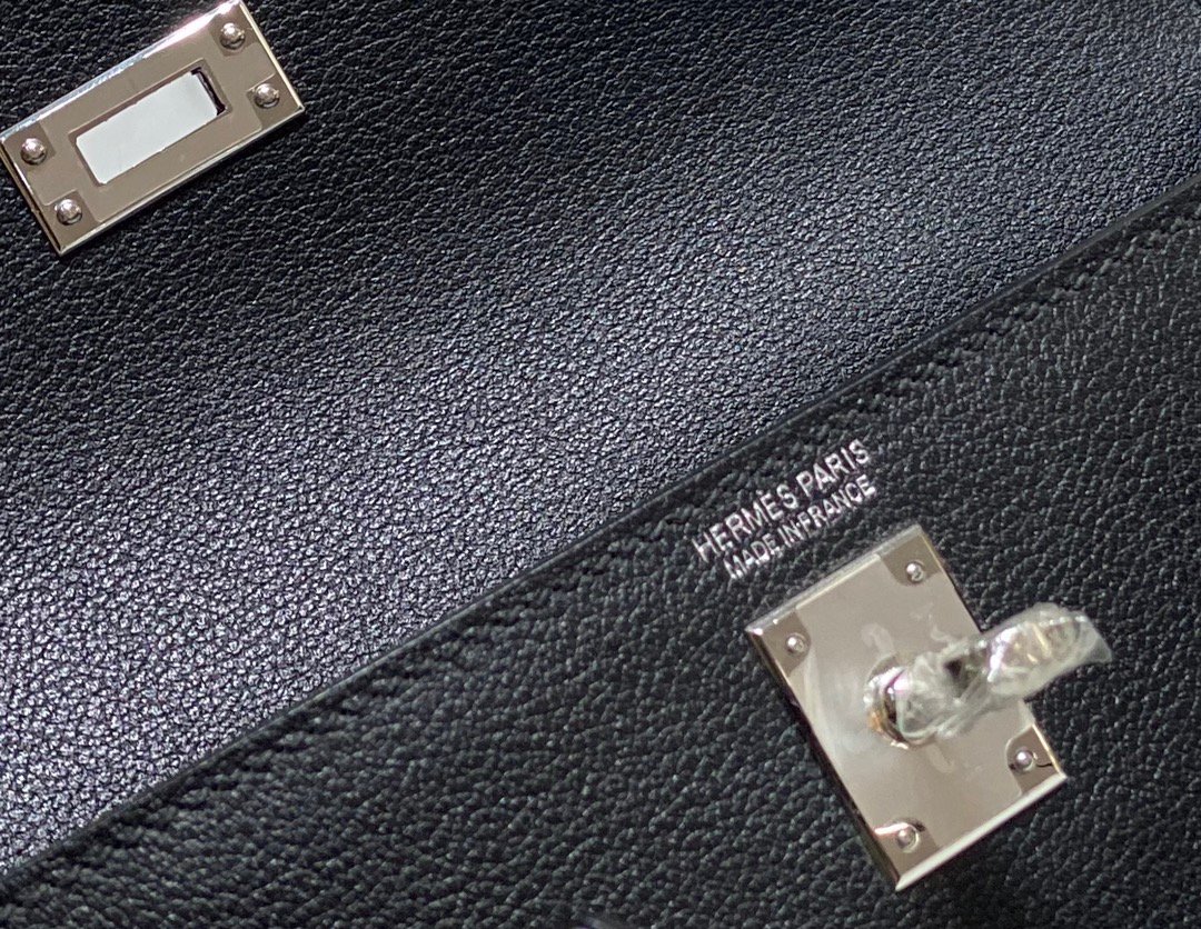 Mirror Top Hermes Kelly Danse 22cm of Evercolor Bag Blak