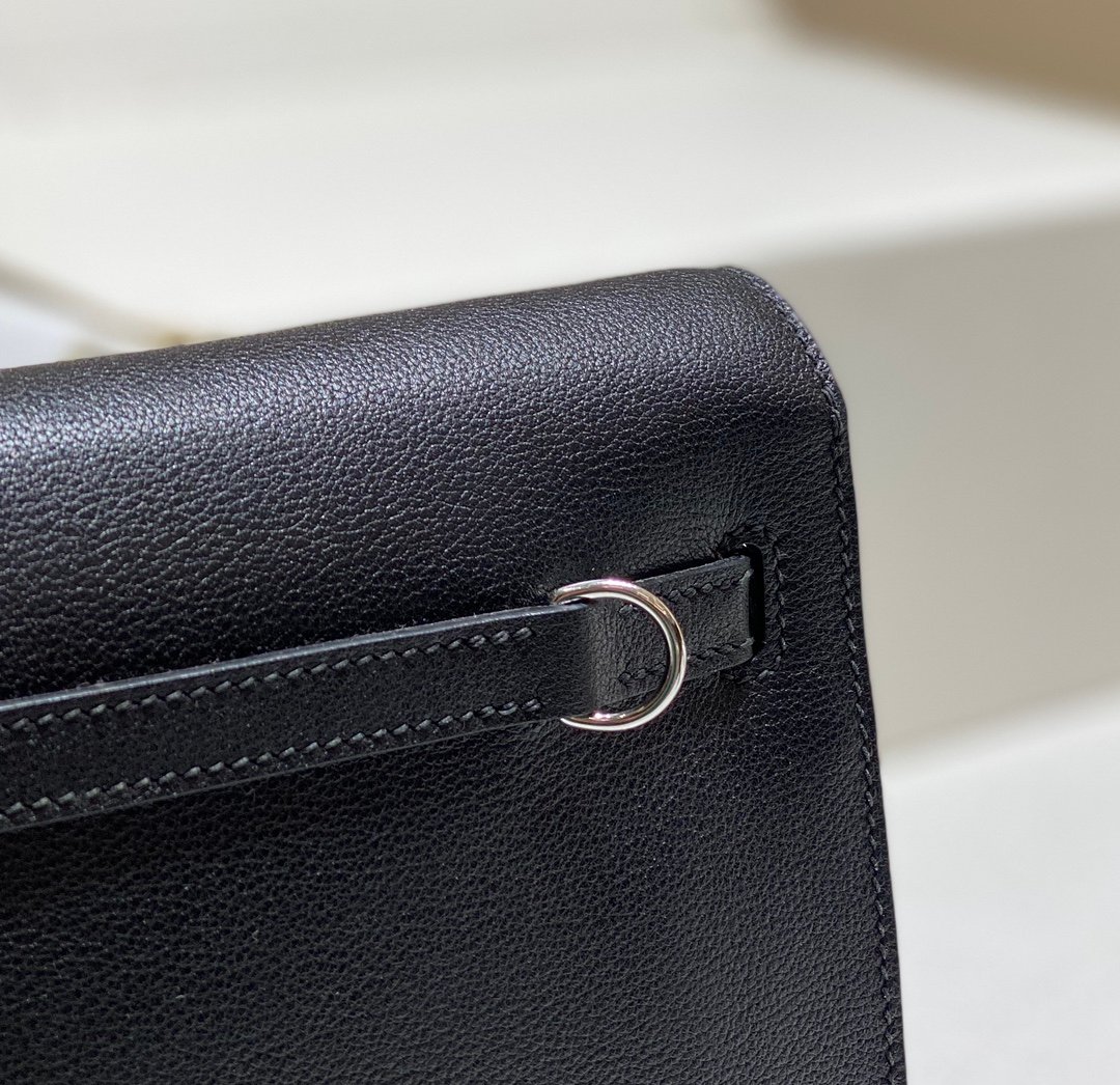 Mirror Top Hermes Kelly Danse 22cm of Evercolor Bag Blak