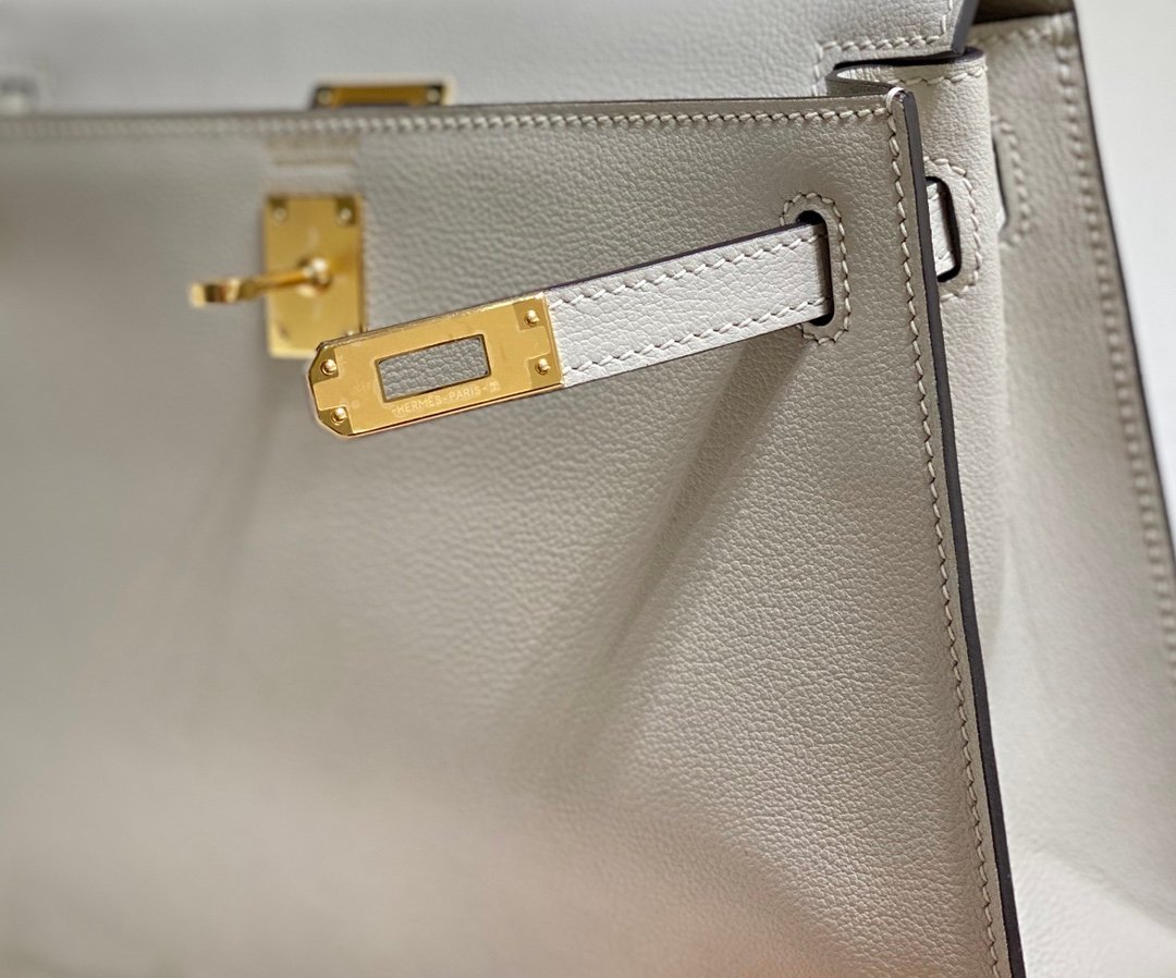 Mirror Top Hermes Kelly Danse 22cm of Evercolor Bag Light Gray