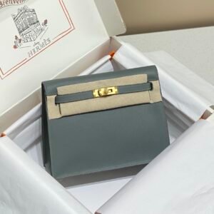 Hermes Sellier Kelly 28cm of Epsom Leather Bag 20338 Blue