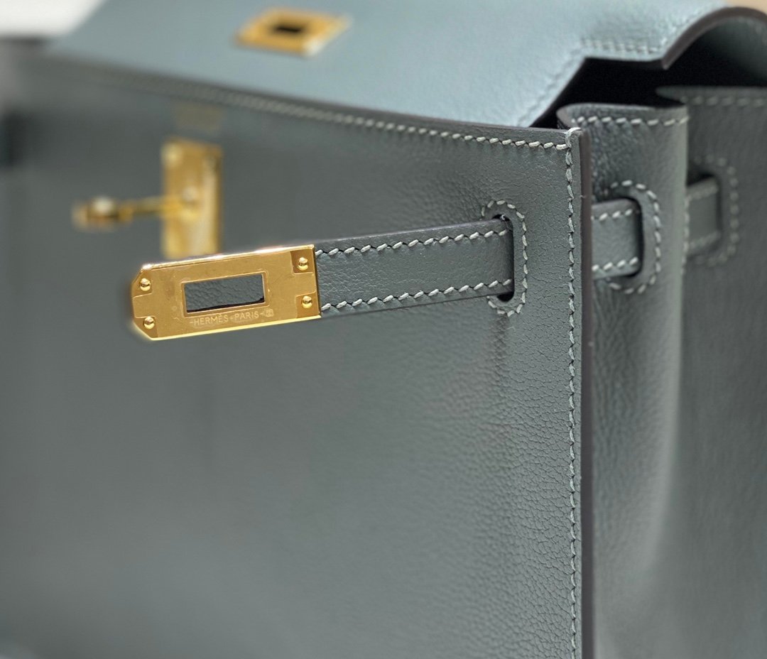Mirror Top Hermes Kelly Danse 22cm of Evercolor Bag Almond Green