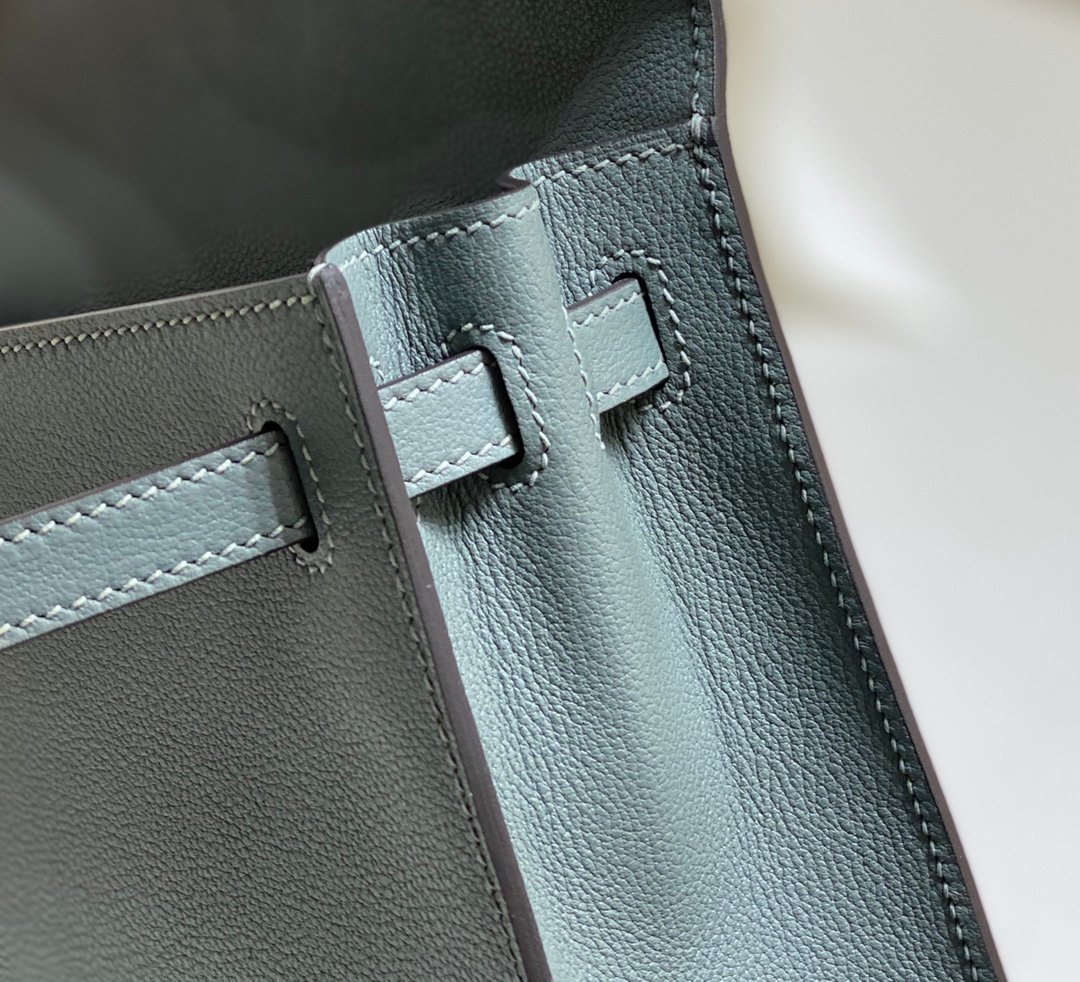 Mirror Top Hermes Kelly Danse 22cm of Evercolor Bag Almond Green