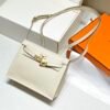 Mirror Top Hermes Kelly Danse 22cm of Evercolor Bag White