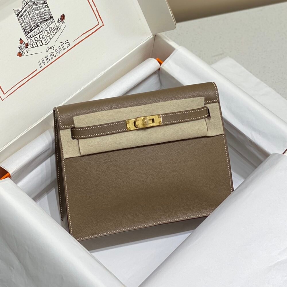 Mirror Top Hermes Kelly Danse 22cm of Evercolor Bag Charcoal Gray