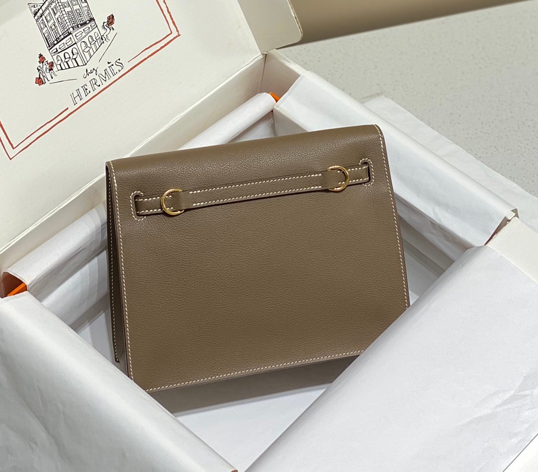 Mirror Top Hermes Kelly Danse 22cm of Evercolor Bag Charcoal Gray