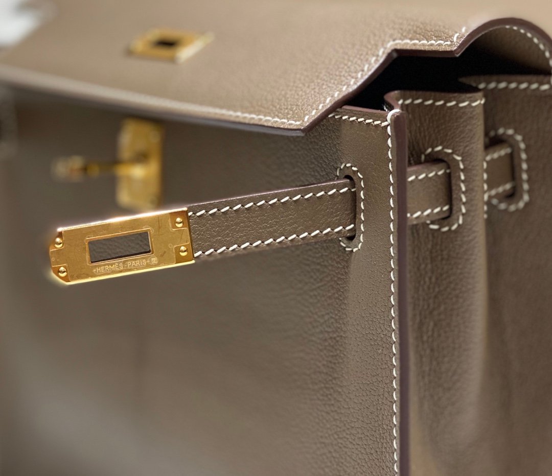 Mirror Top Hermes Kelly Danse 22cm of Evercolor Bag Charcoal Gray